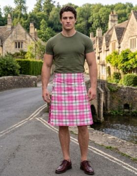 Ailsa Pink Tartan Kilt