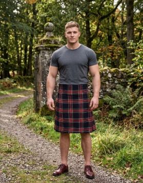 Black Stewart Tartan Kilt