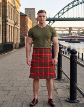 Bruce Tartan Kilt with Double Buckle Straps & Knife Pleats