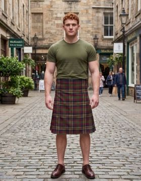 County Cork Tartan Kilt with Double Buckle Straps