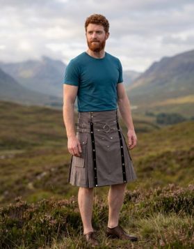 Grey Belted Utility Kilt