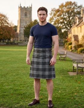 Grey Hamilton Tartan Kilt