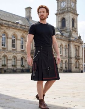 Men's Black Standard Utility Kilt