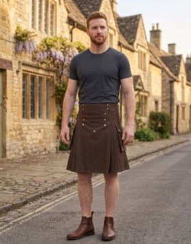 Men's Brown Utility Kilt