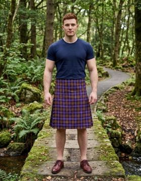 Dutch Tartan Kilt – Purple & Brown