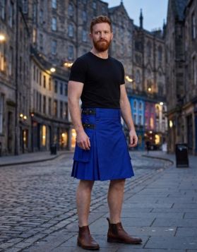 Men's Royal Blue Deluxe Utility Kilt
