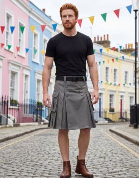 Men's Ultimate Grey Utility Kilt