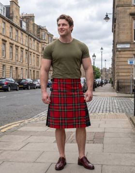 Royal Stewart & Black Stewart Tartan Kilt